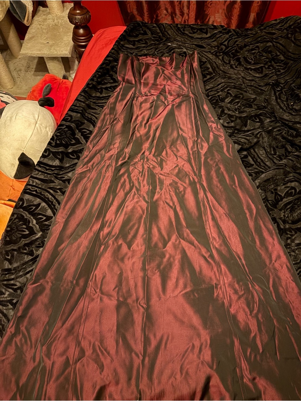 Sparkly red gothic 90s dress